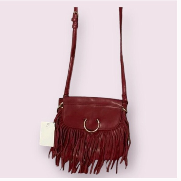 ⭐️ Fringe Boho Peasant Hipster Metal Grunge Hippie Tassel Chic Farm Bag Purse - Picture 1 of 2